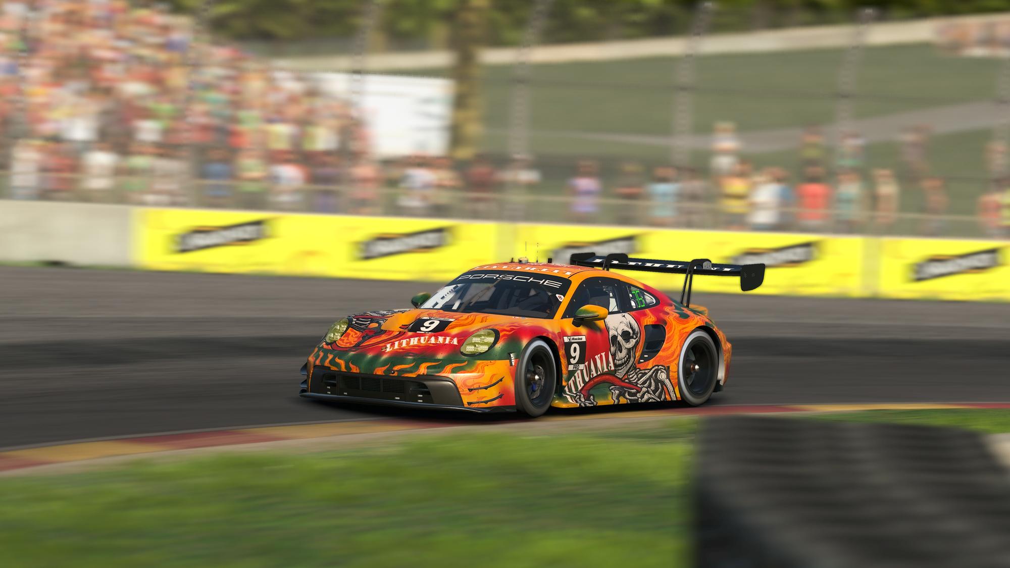 Preview of Porsche 911 GT3 R Lithuania Tie-Die Skeleton Livery by Ignas V.