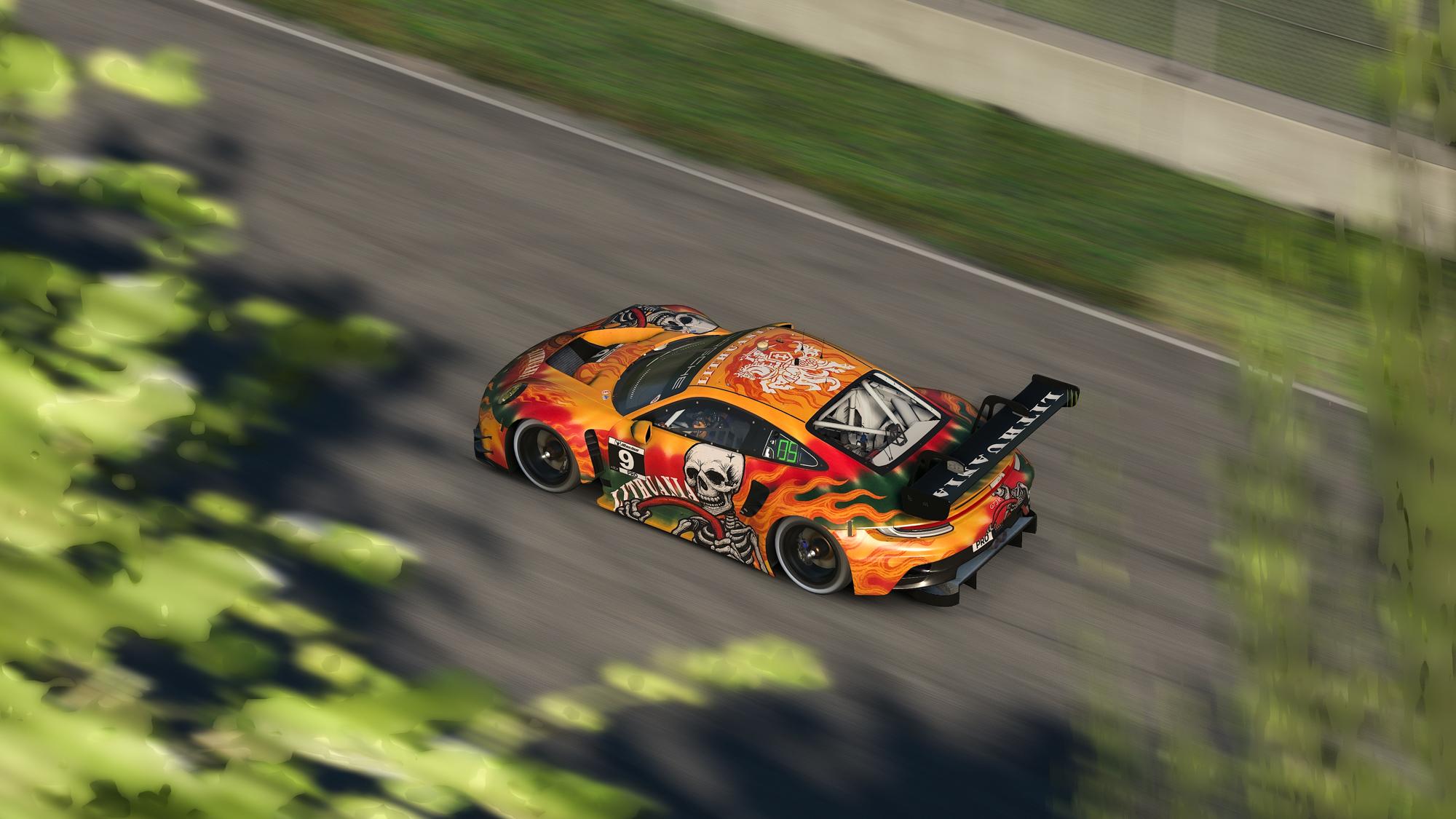 Preview of Porsche 911 GT3 R Lithuania Tie-Die Skeleton Livery by Ignas V.