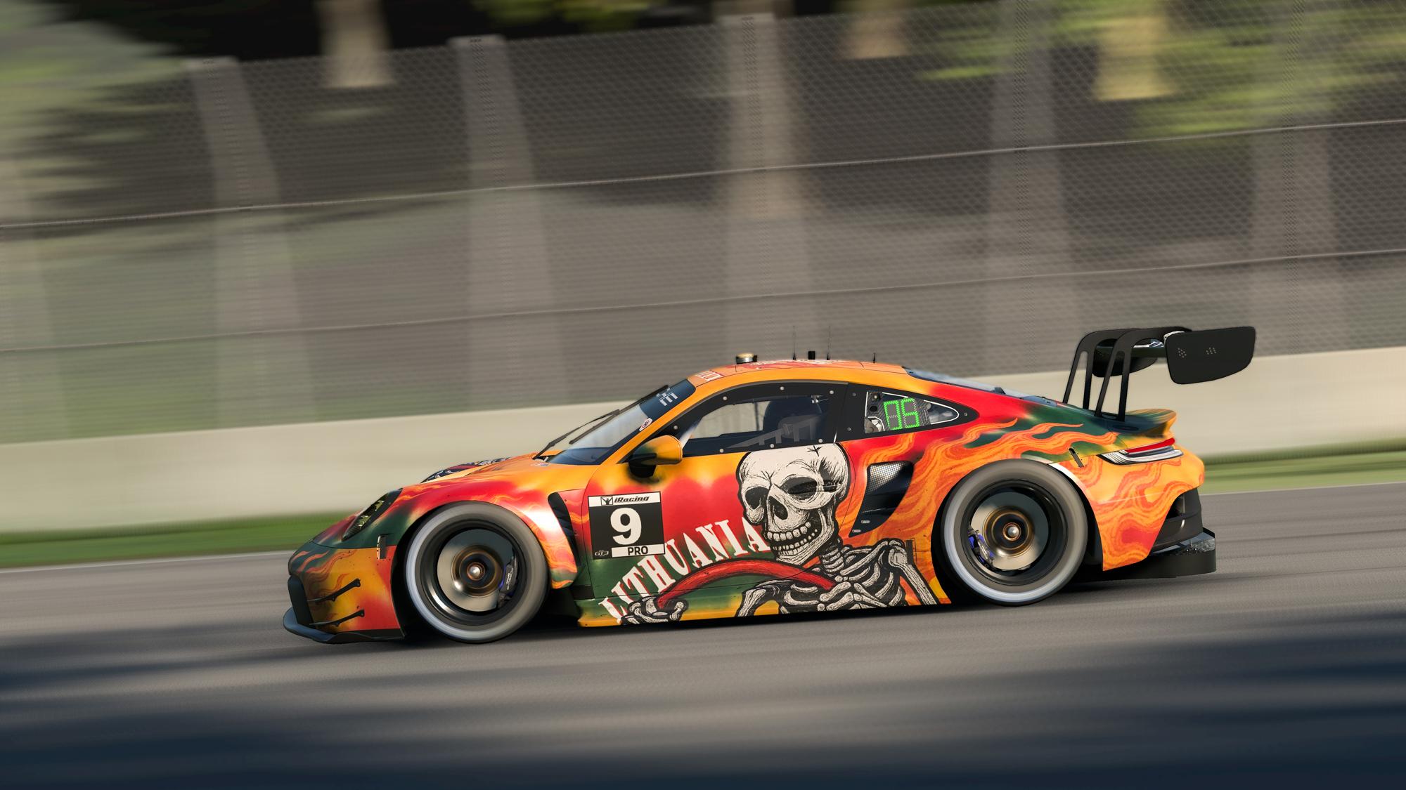 Preview of Porsche 911 GT3 R Lithuania Tie-Die Skeleton Livery by Ignas V.