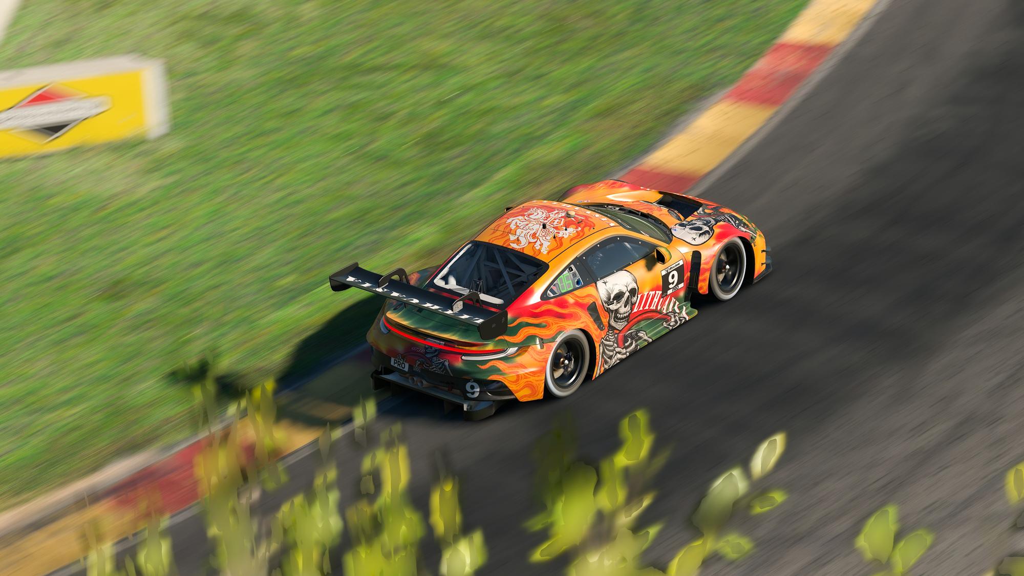 Preview of Porsche 911 GT3 R Lithuania Tie-Die Skeleton Livery by Ignas V.
