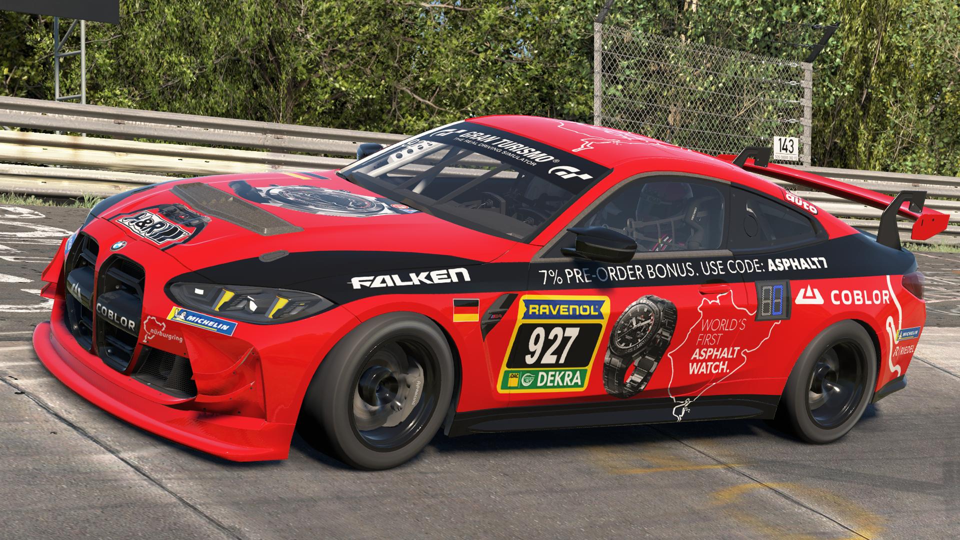 Preview of Coblor Nürburgring Asphalt Watch Red BMW M4 G82 GT4 Evo by Jasper De Jong