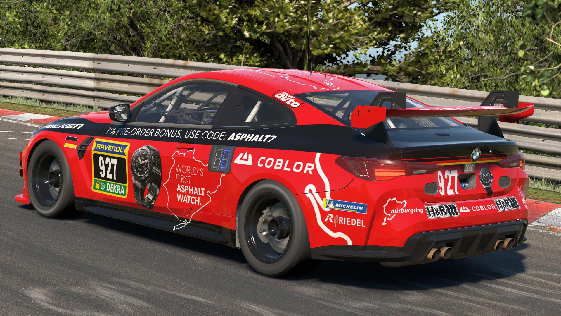 Preview of Coblor Nürburgring Asphalt Watch Red BMW M4 G82 GT4 Evo by Jasper De Jong