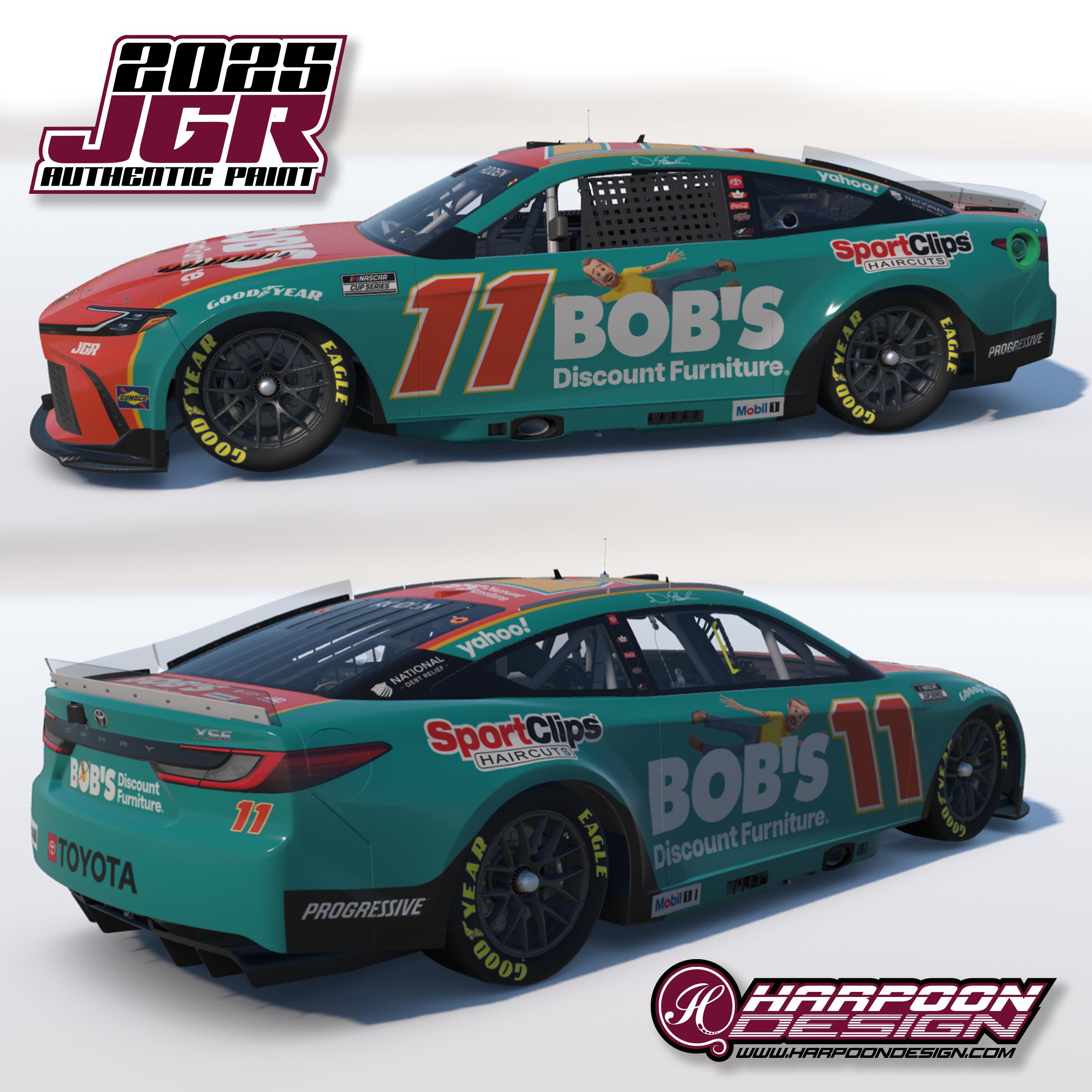 Preview of 2025 Denny Hamlin Bobs Discount Furniture Camry by Brantley Roden
