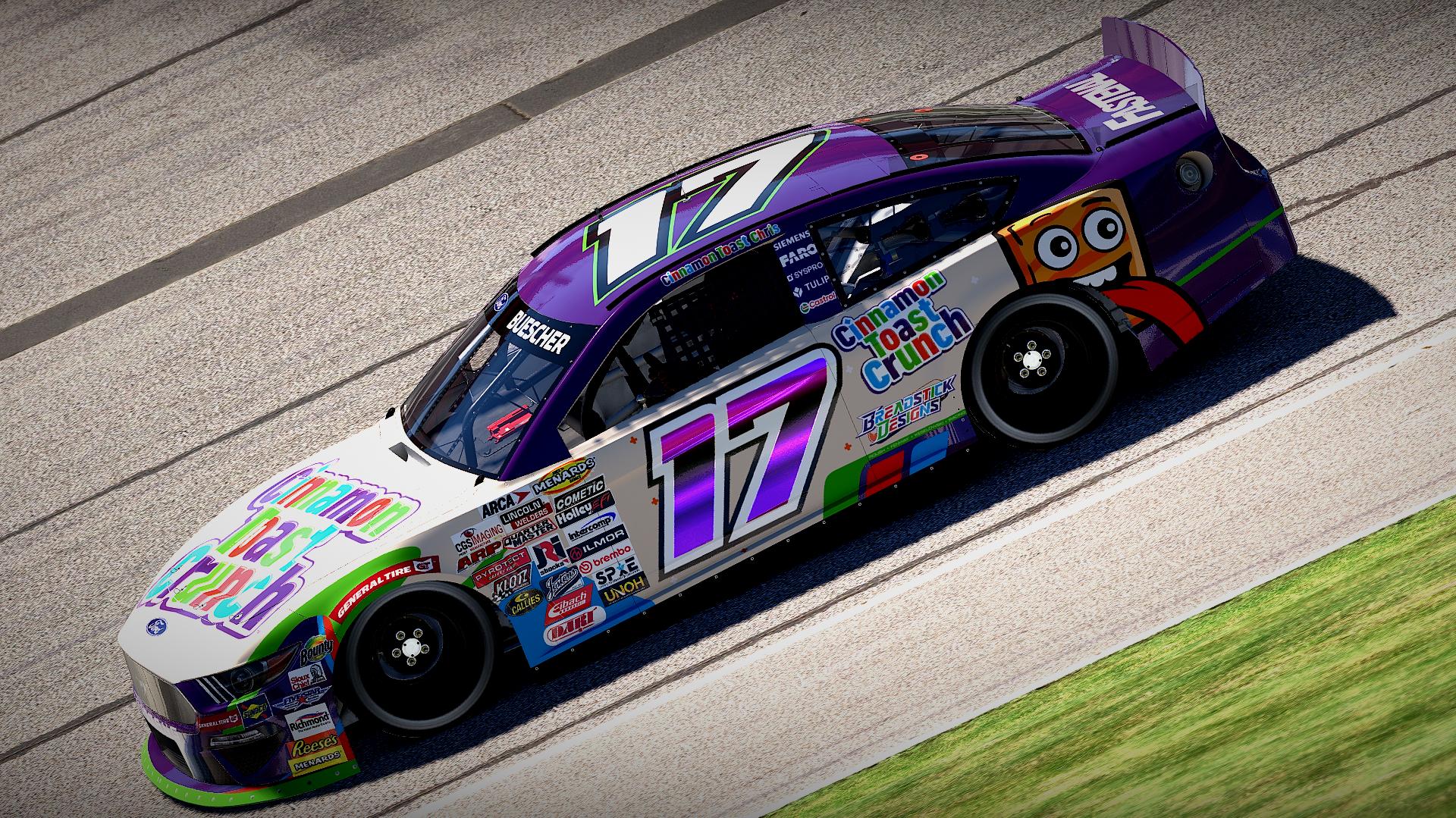 Preview of Chris Buescher Cinnamon Toast Crunch ARCA #17 by Luke Breitschopf