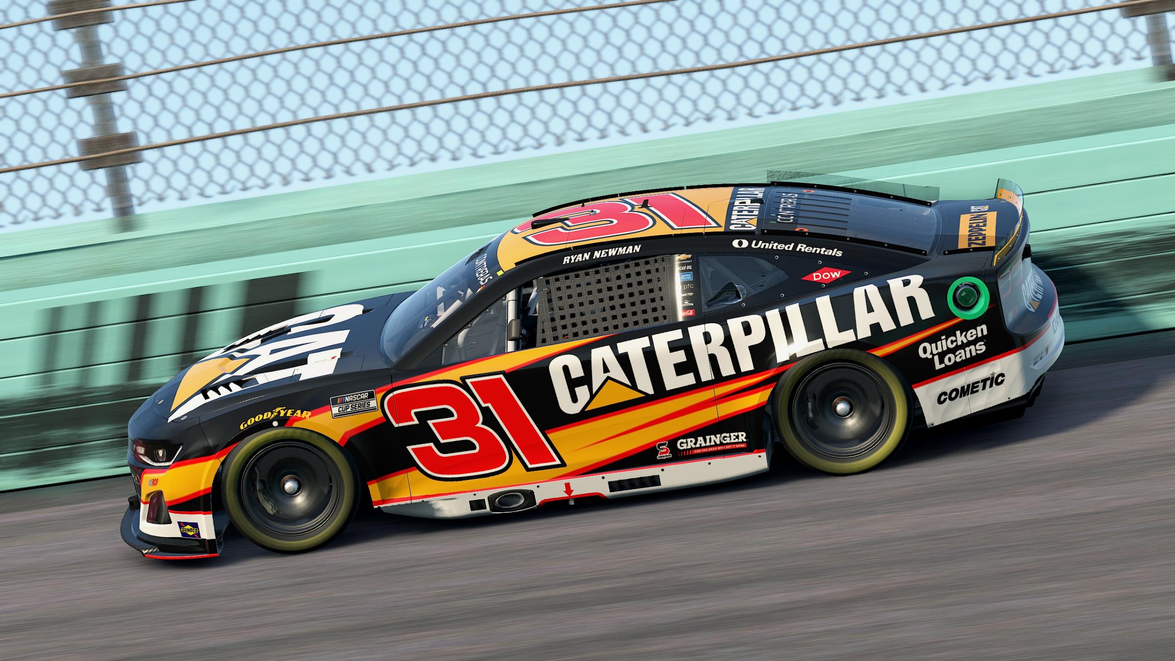 Preview of Ryan Newman 2025 Caterpillar (Fictional) Cup Chevrolet (Custom Numbers) by Aledam Contreras