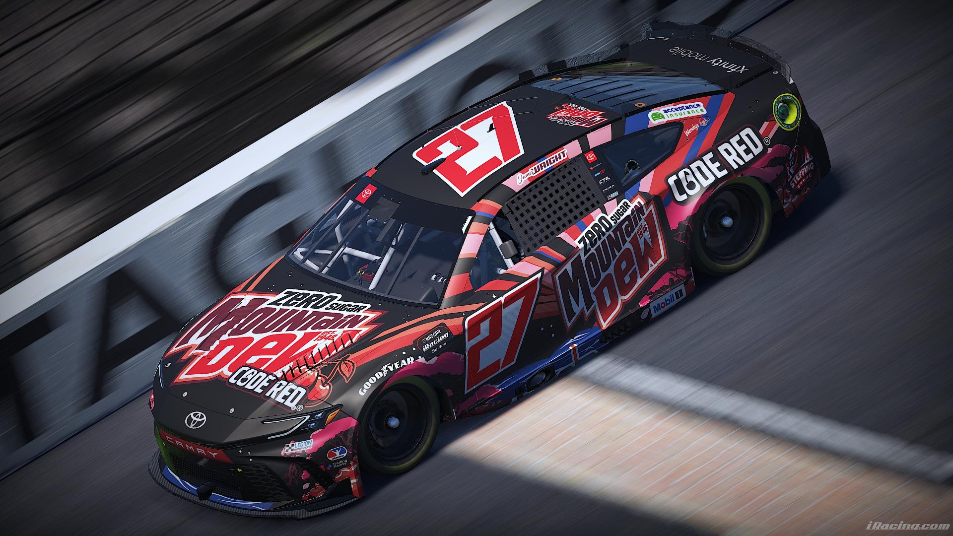 Preview of James Wright Zero Sugar Mountain Dew Code Red Toyota Camry by Caleb Eichler