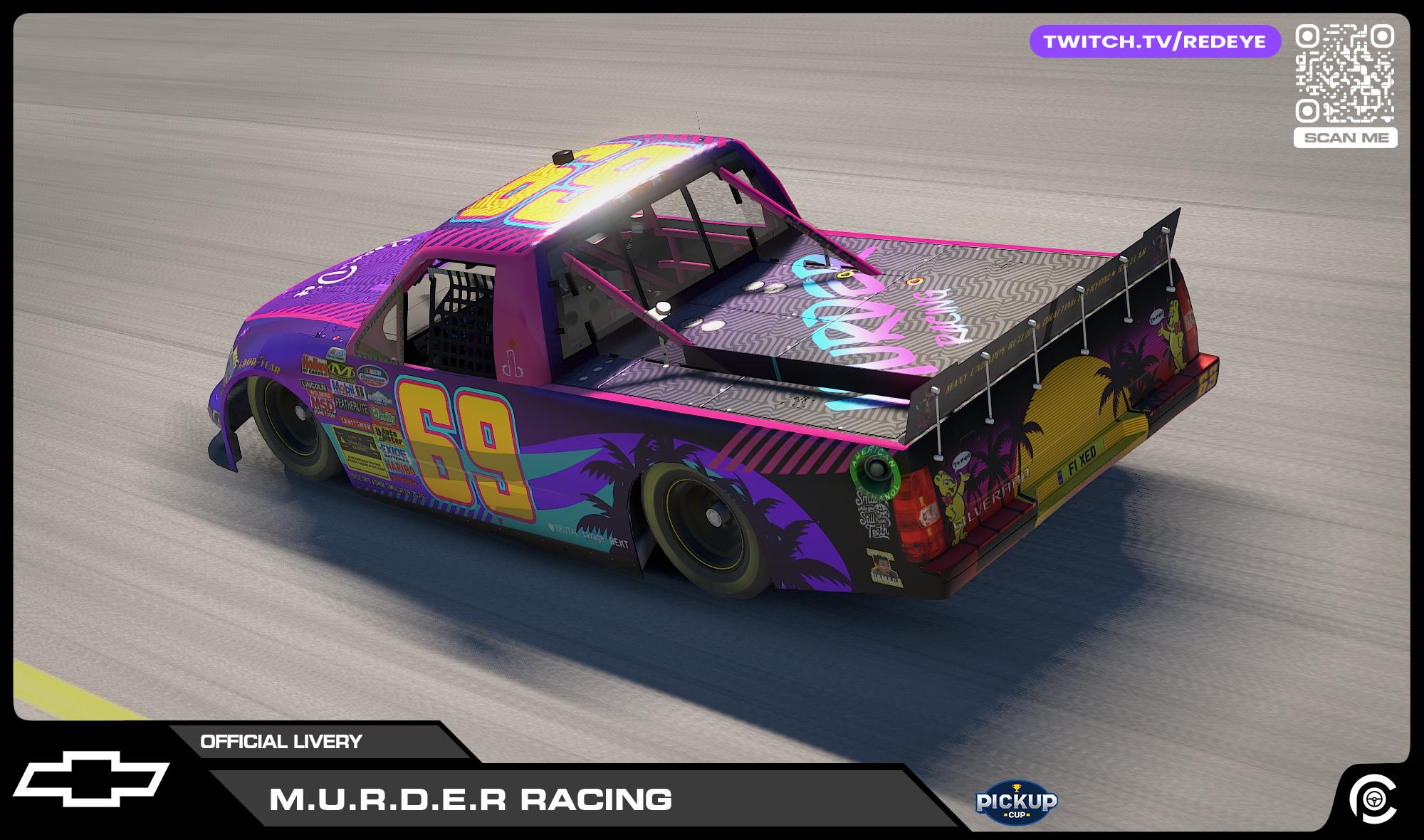 Preview of 2025 M.U.R.D.E.R Official Legacy Nascar Truck Chevvy by Paul R Chaloner