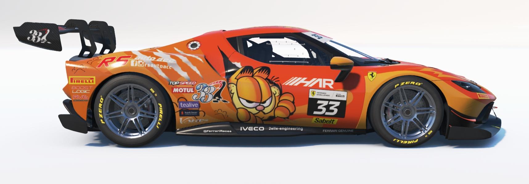 Preview of Ferrari 296 Challenge Garfield by Don Craig