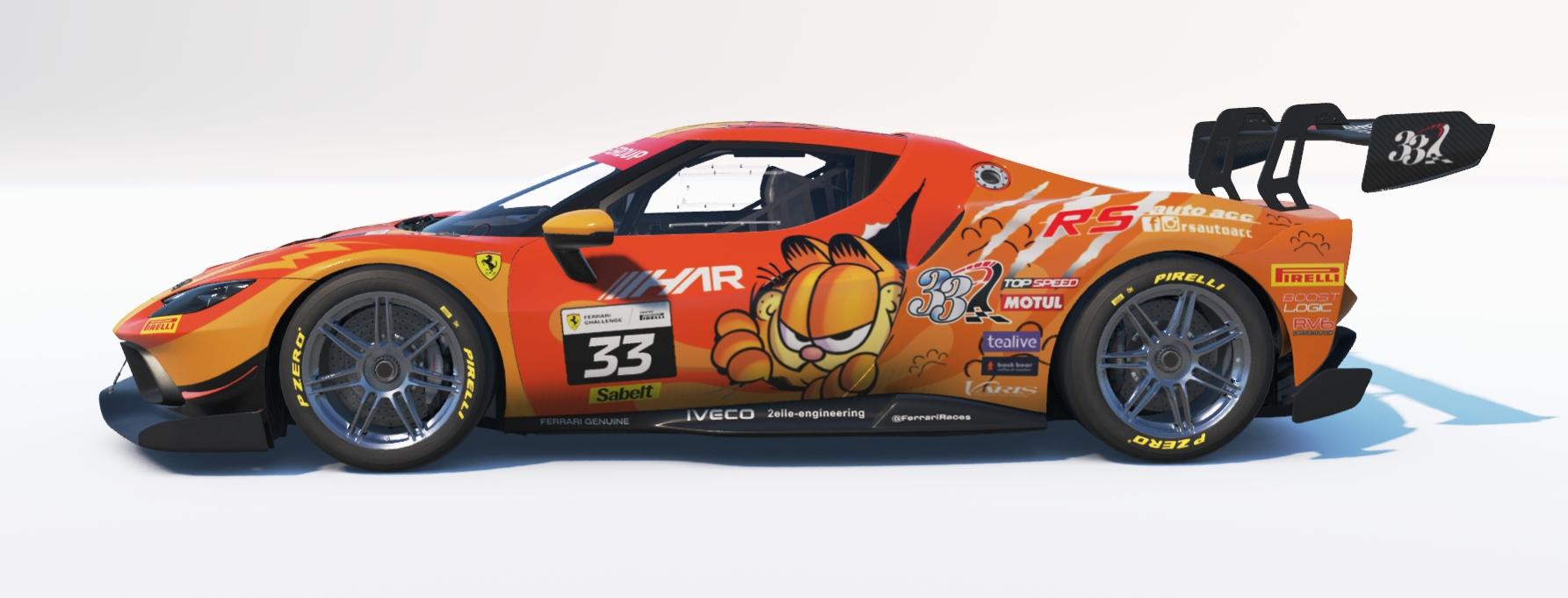 Preview of Ferrari 296 Challenge Garfield by Don Craig