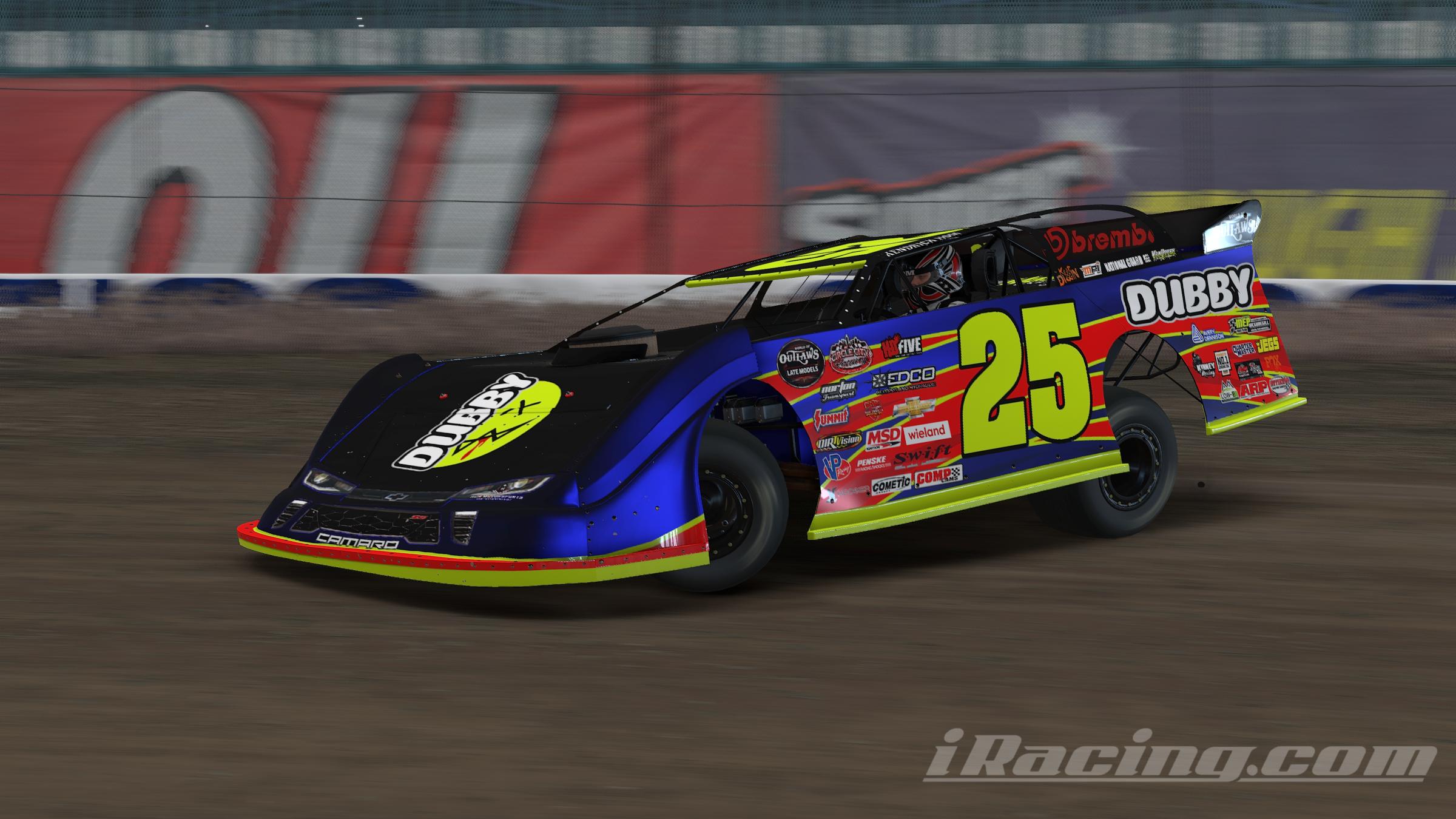Preview of #25 Dubby Energy Chevy Camaro Dirt Late Model by Kendrick Hom