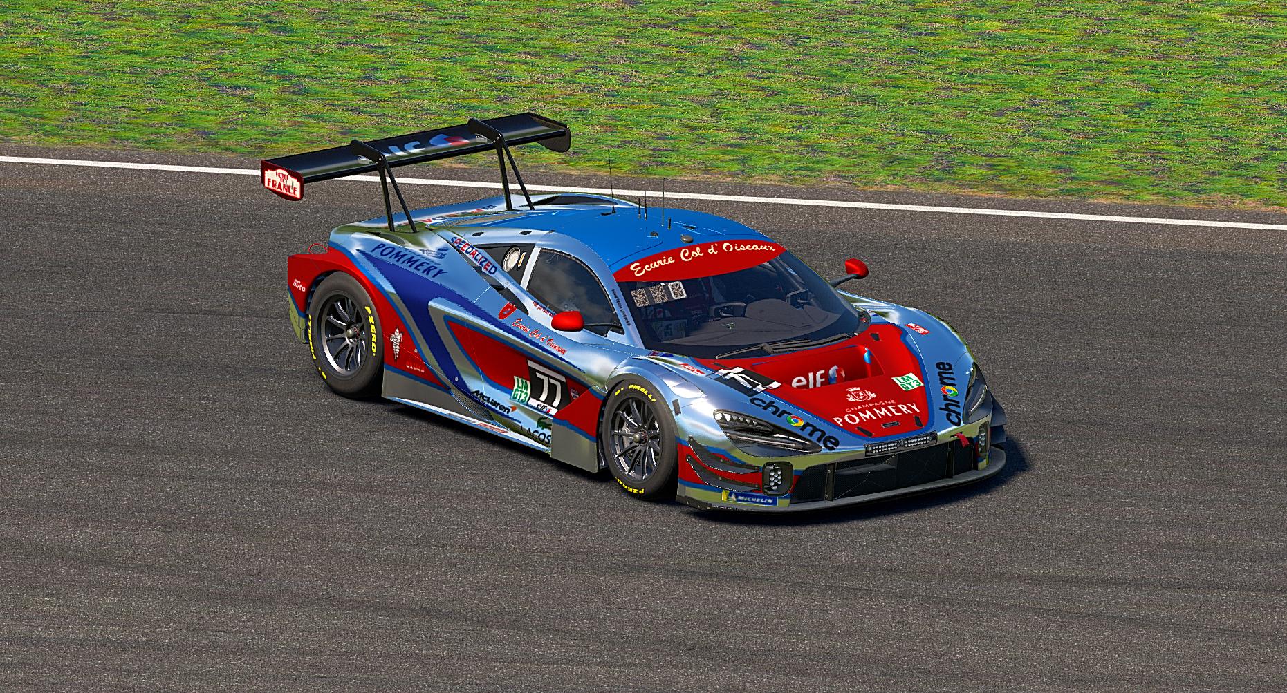 Preview of 2025 Ecurie Col dOiseaux McLaren 720 GT3 chrome neutral by Mike Riedner