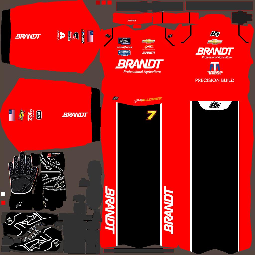 Preview of 2025 7 Justin Allgaier Brandt K1 Suit  by Dylan Martens