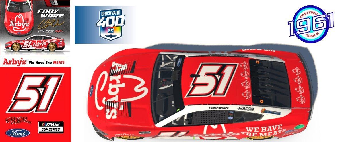 Preview of 2025 RWR Cody Ware / Arby´s Ford Mustang Dark Horse at Indianapolis. by Micael Hagstrom