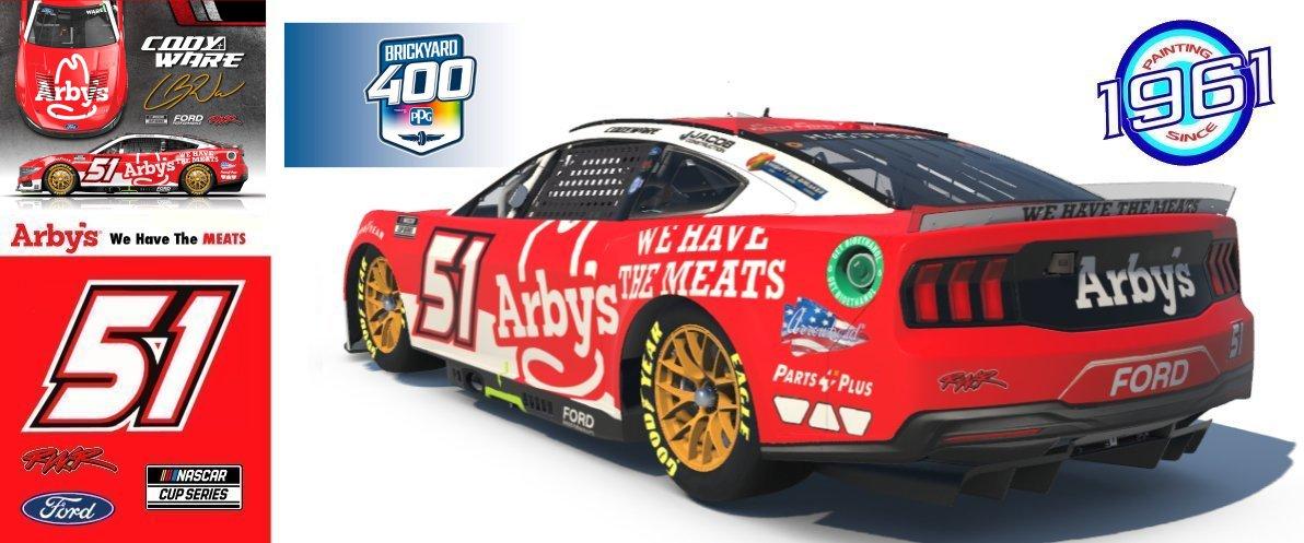 Preview of 2025 RWR Cody Ware / Arby´s Ford Mustang Dark Horse at Indianapolis. by Micael Hagstrom