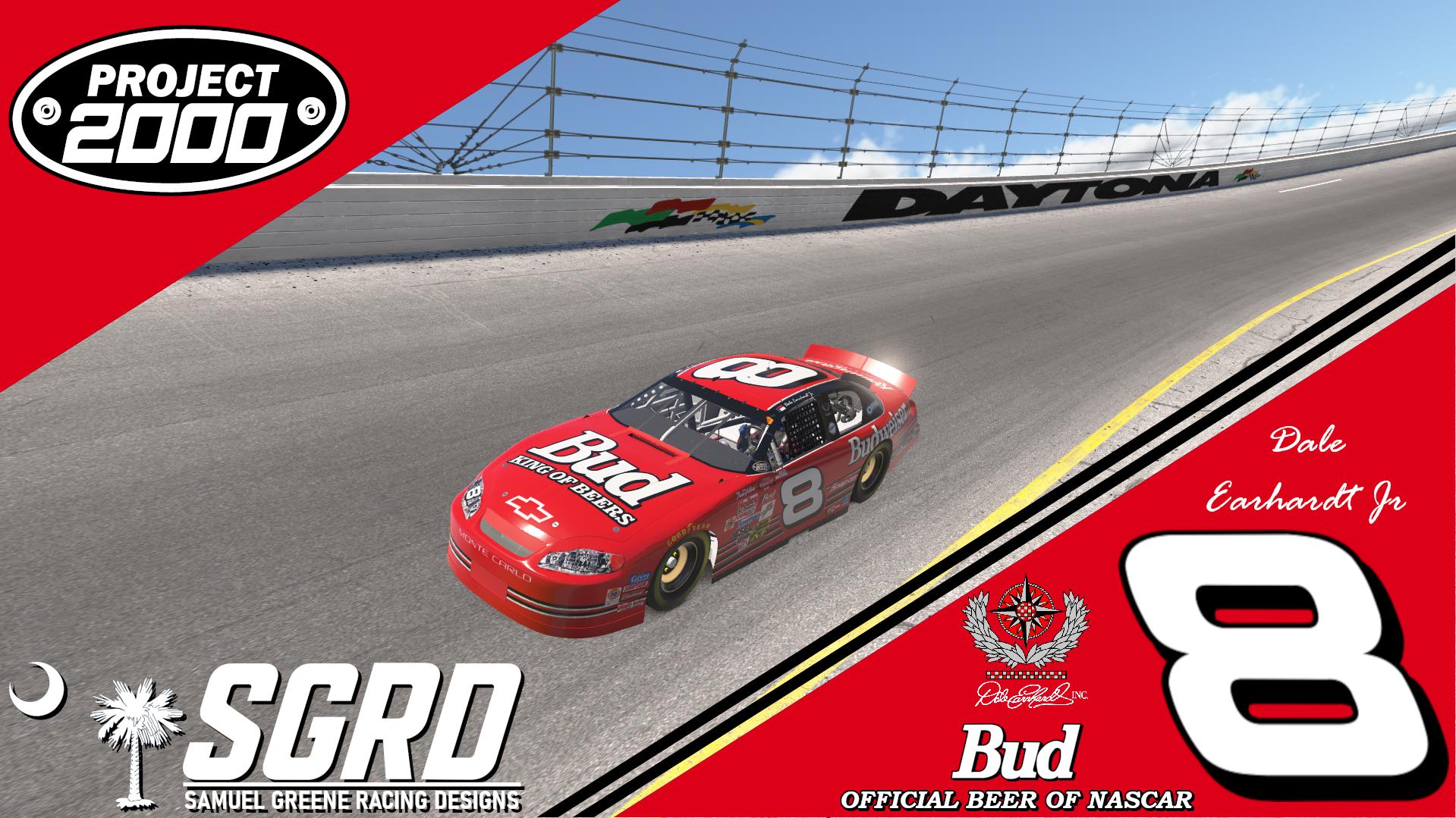 Preview of Dale Earnhardt Jr 2000 Daytona 500 Budweiser Chevy Monte Carlo - Superspeedway Body (Custom 8) by Samuel Greene