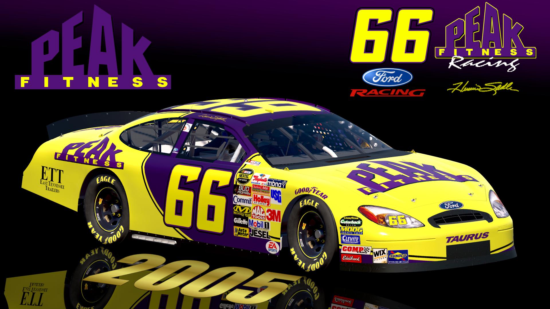 Preview of 2005 #66 Hermie Sadler Peak Fitness Ford Taurus Sim Stamped Number by Christian Budd
