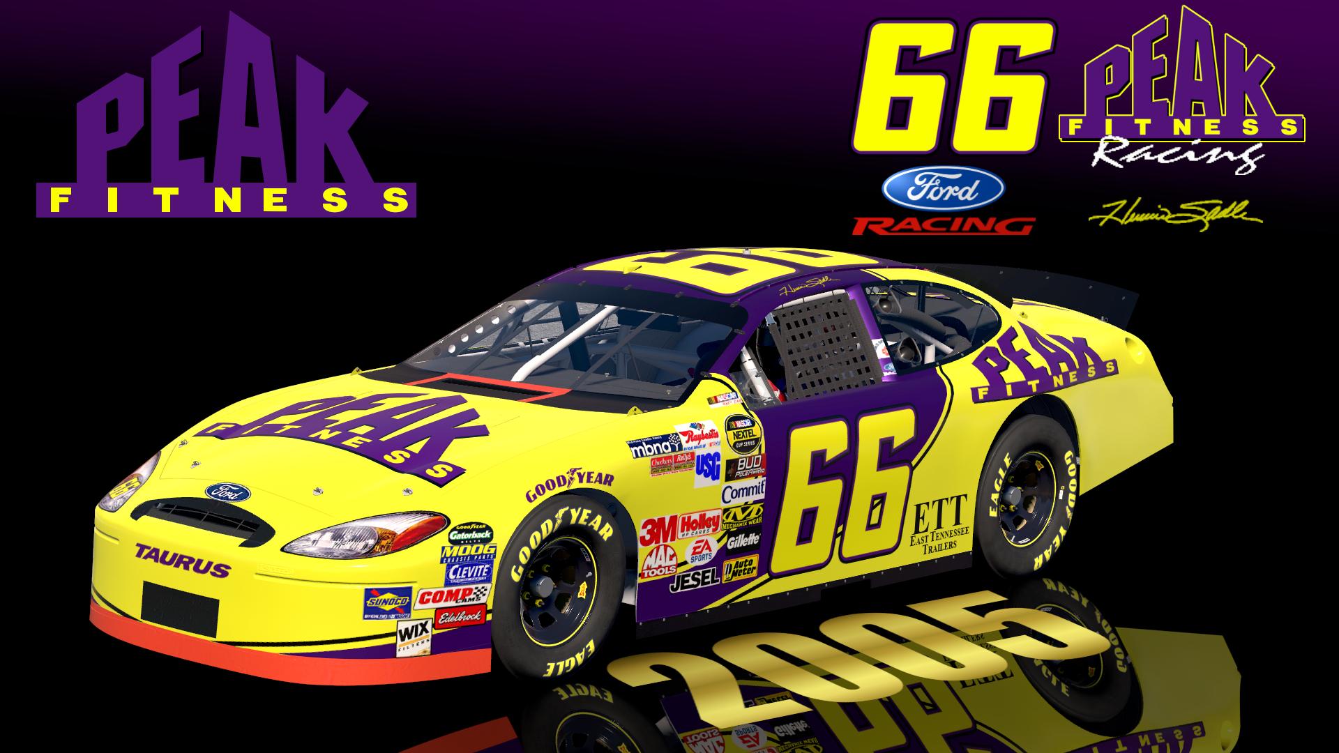 Preview of (SS)2005 #66 Hermie Sadler Peak Fitness Ford Taurus Sim Stamped Number by Christian Budd