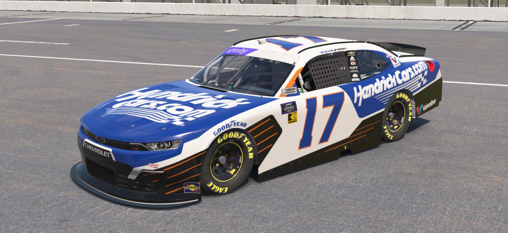 Preview of 2025 Kyle Larson #17 Hendrickcars.com H1100 Xfinity Chevrolet by Porter C.