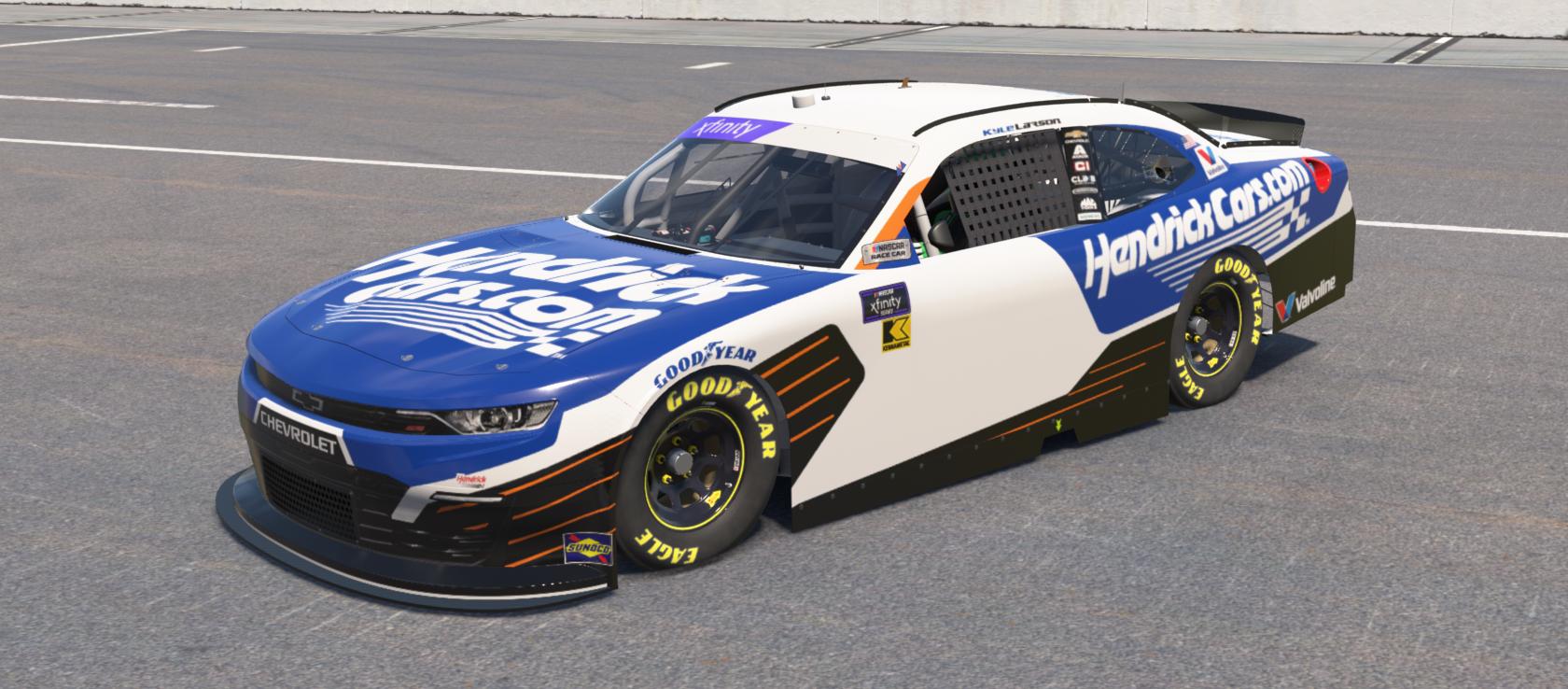 Preview of 2025 Kyle Larson Hendrickcars.com H1100 Xfinity Chevrolet by Porter C.