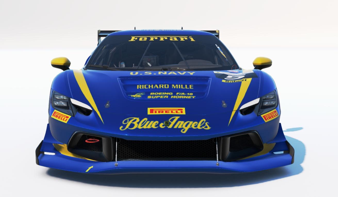 Preview of Ferrari 296 Challenge Blue Angels by Don Craig