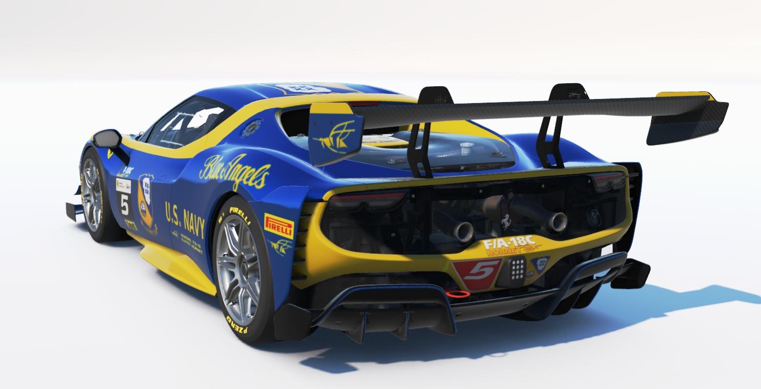 Preview of Ferrari 296 Challenge Blue Angels by Don Craig