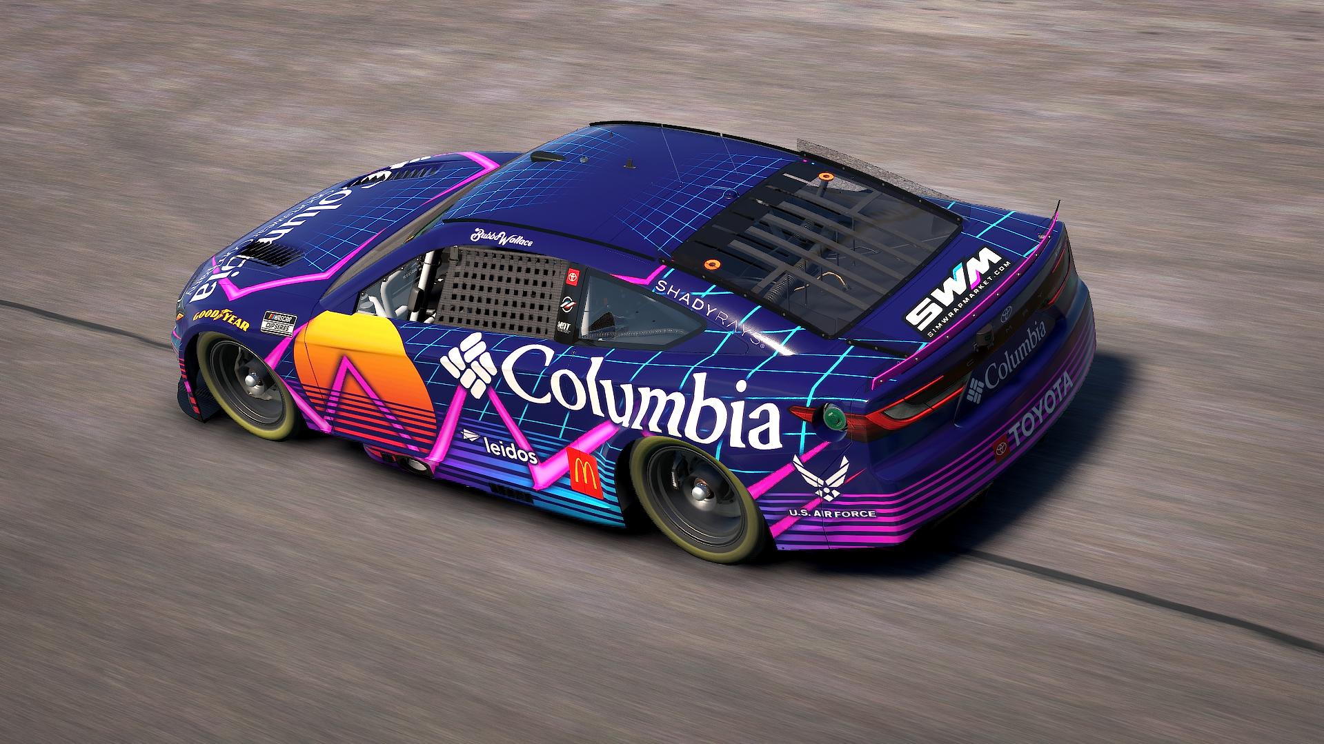 Preview of Bubba Wallace Vaporwave Columbia Camry - no # - fictional paint by Matthew A Tomelleri