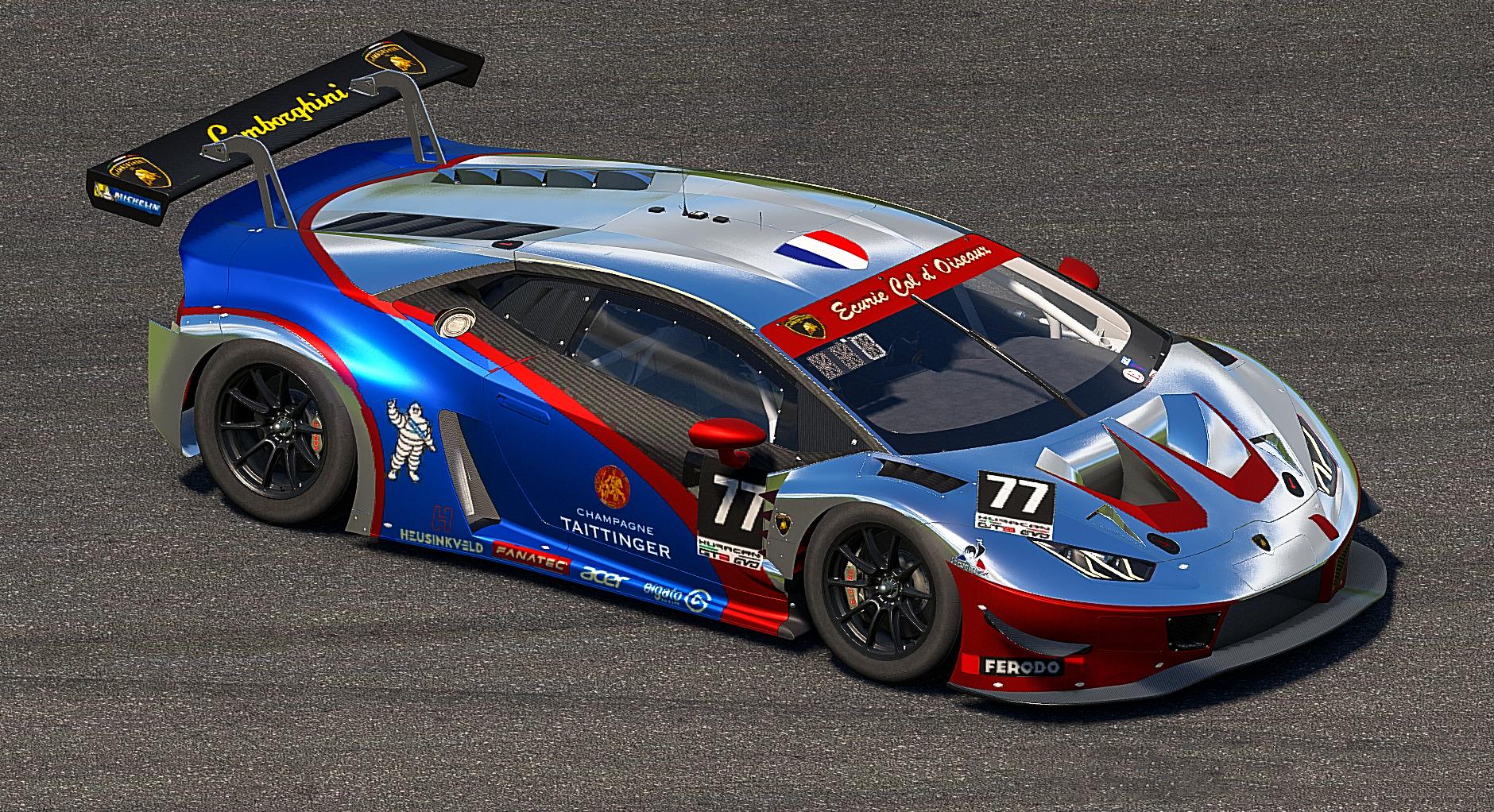 Preview of Ecurie Col dOiseaux Lamborghini EVO GT3 2025 chrome by Mike Riedner