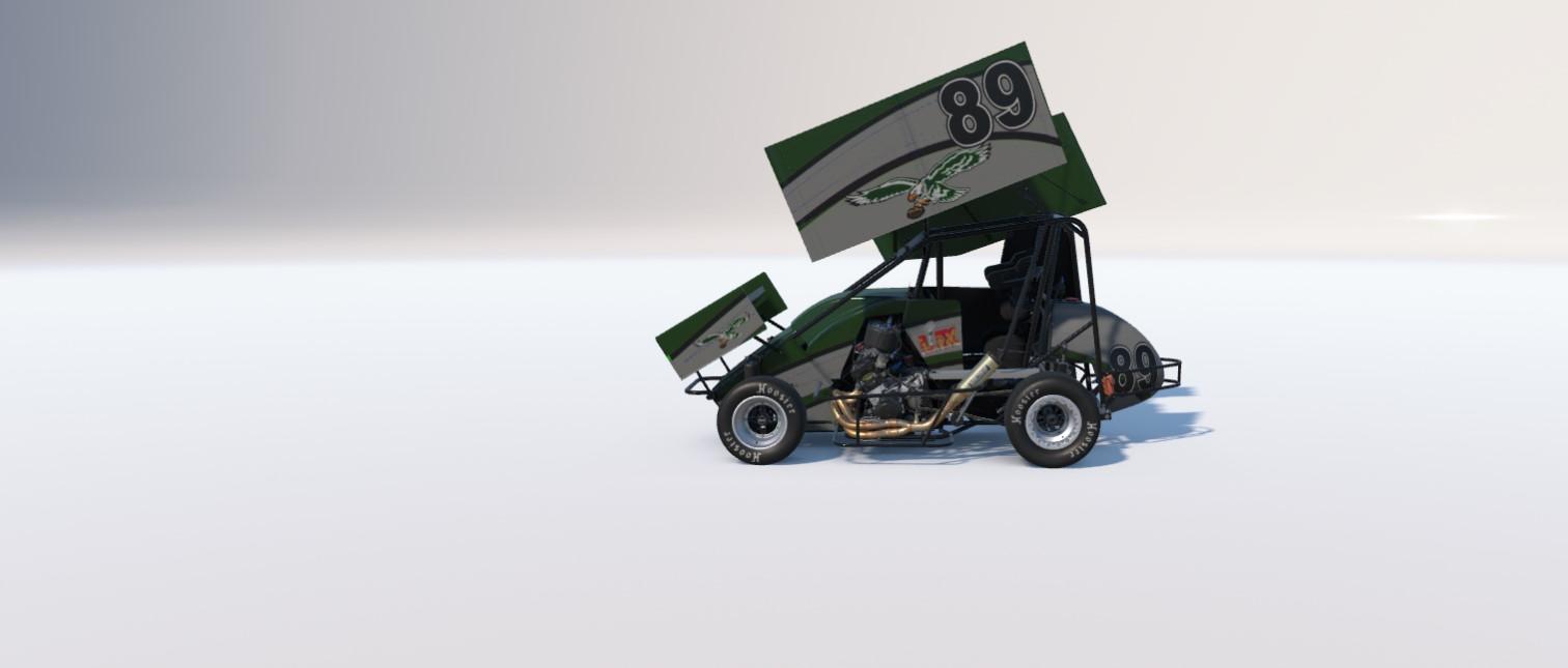 Preview of PHILADELPHIA EAGLES NO NUMBERS   DIRT MICRO SPRINT   CAR by Shawn Dukes