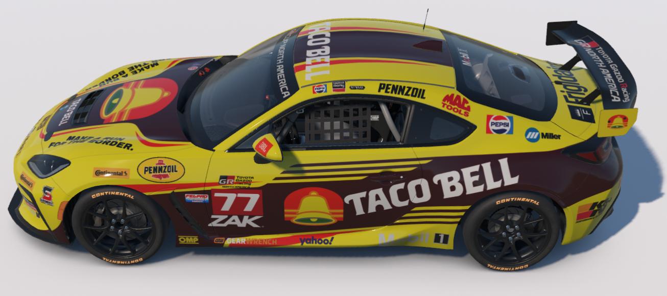 Preview of Taco Bell 1985 Make a Run for the Border Toyota GR86 by Ronald Lawson2