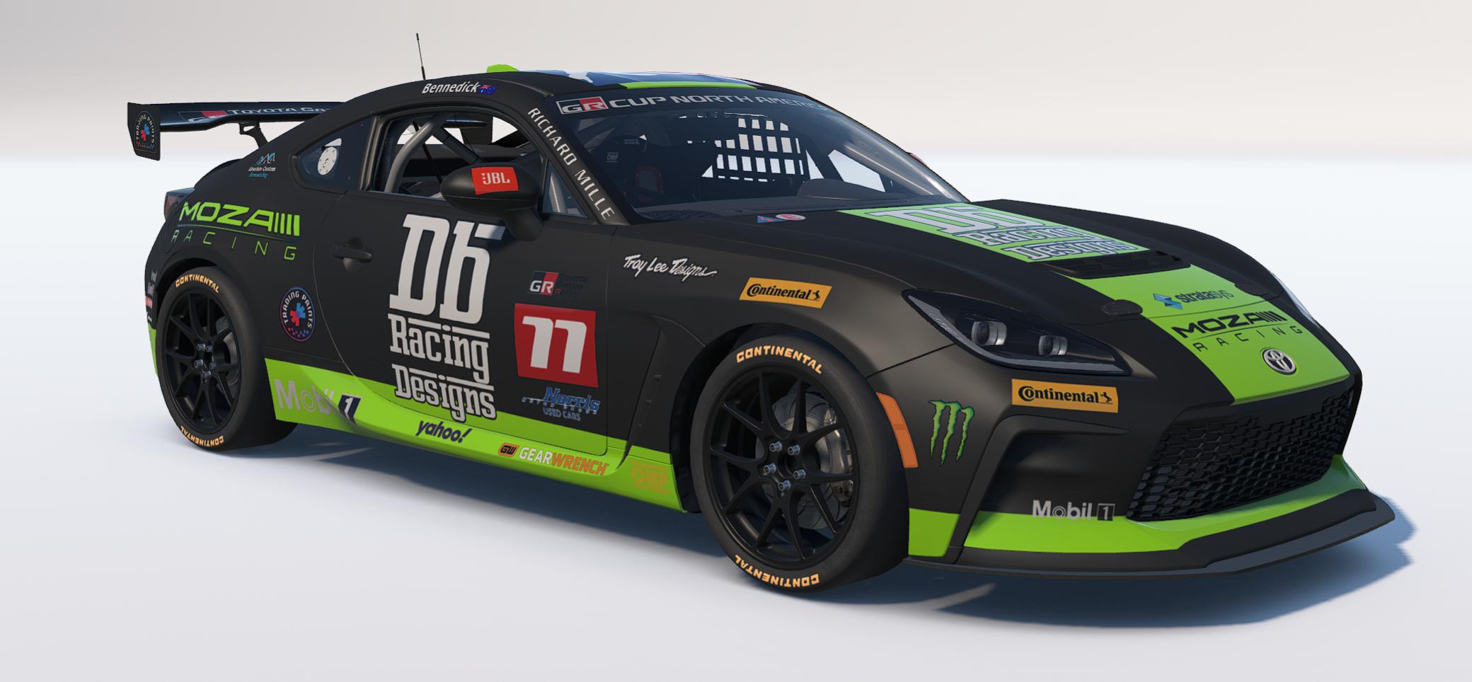 Preview of DB Racing Designs/MOZA Racing/Trading Paints Toyota GR86 Livery by Drew Bennedick