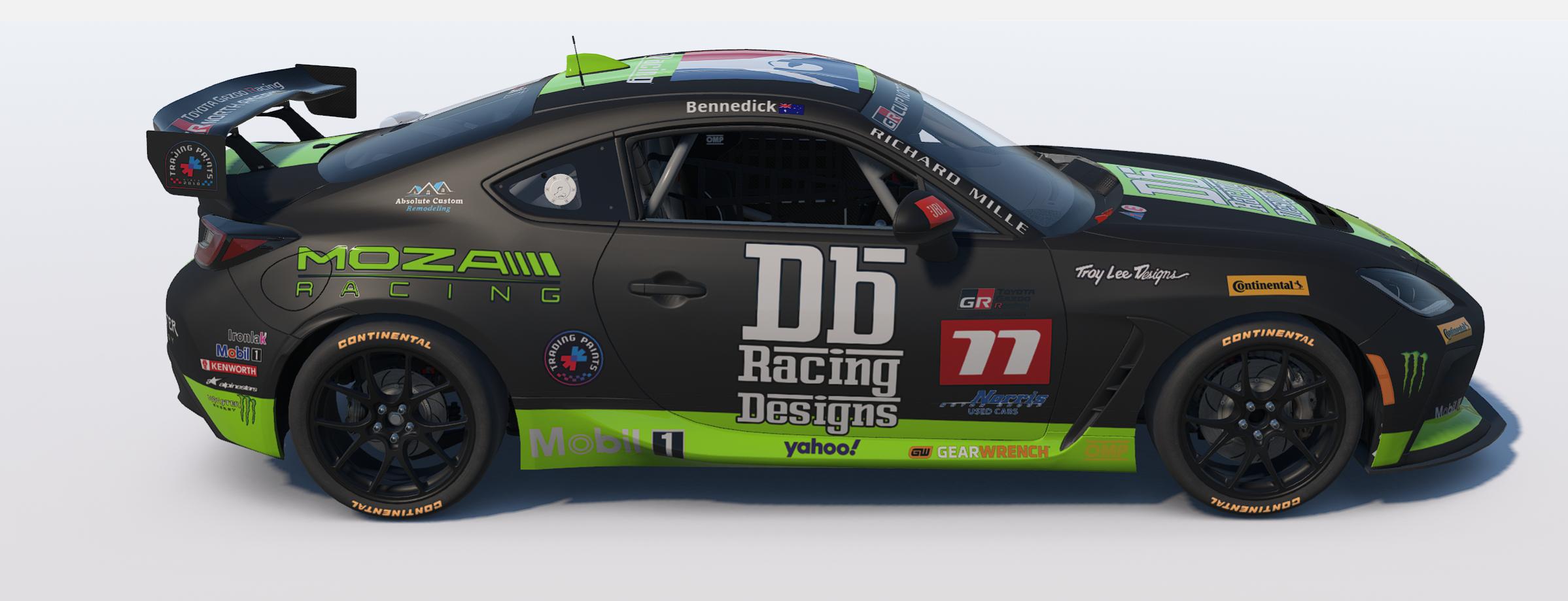 Preview of DB Racing Designs/MOZA Racing/Trading Paints Toyota GR86 Livery by Drew Bennedick