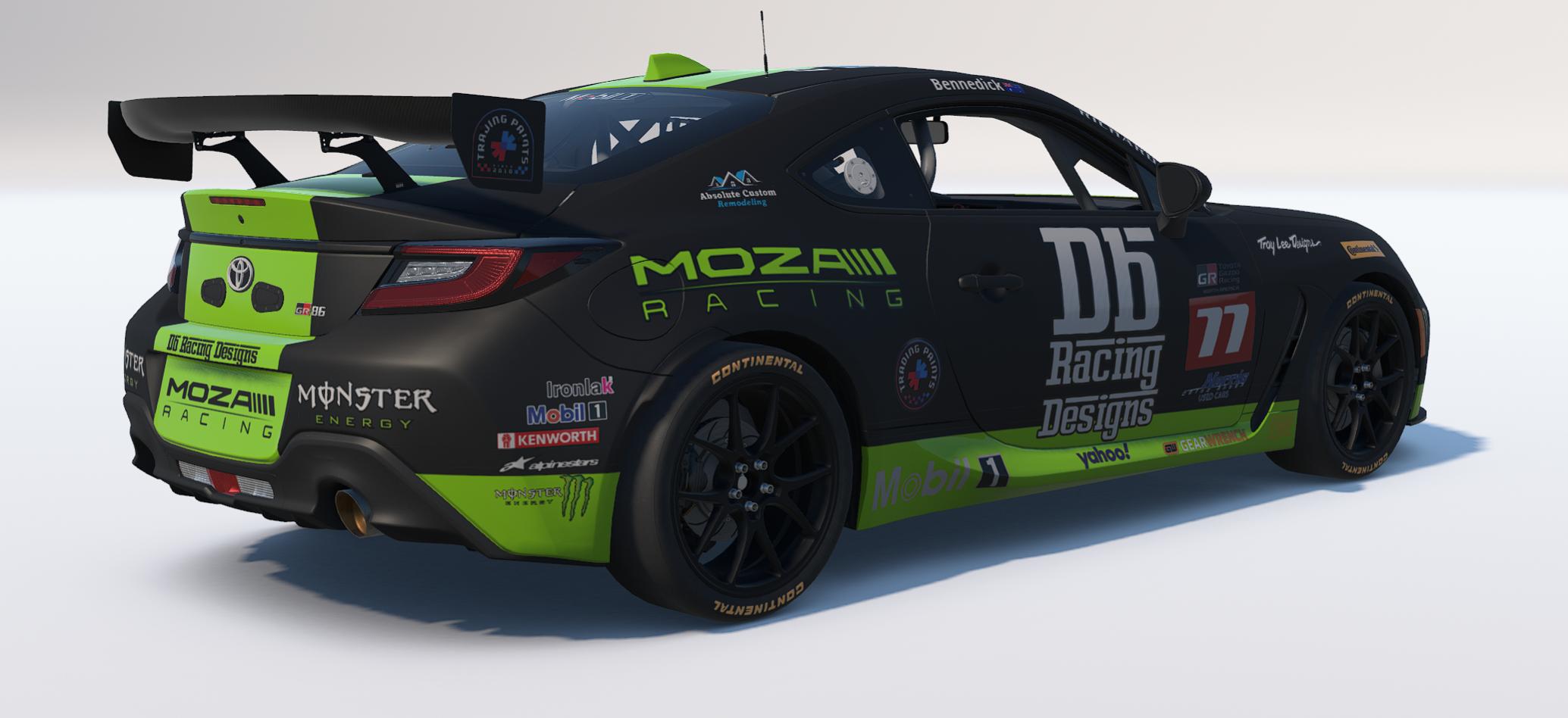 Preview of DB Racing Designs/MOZA Racing/Trading Paints Toyota GR86 Livery by Drew Bennedick