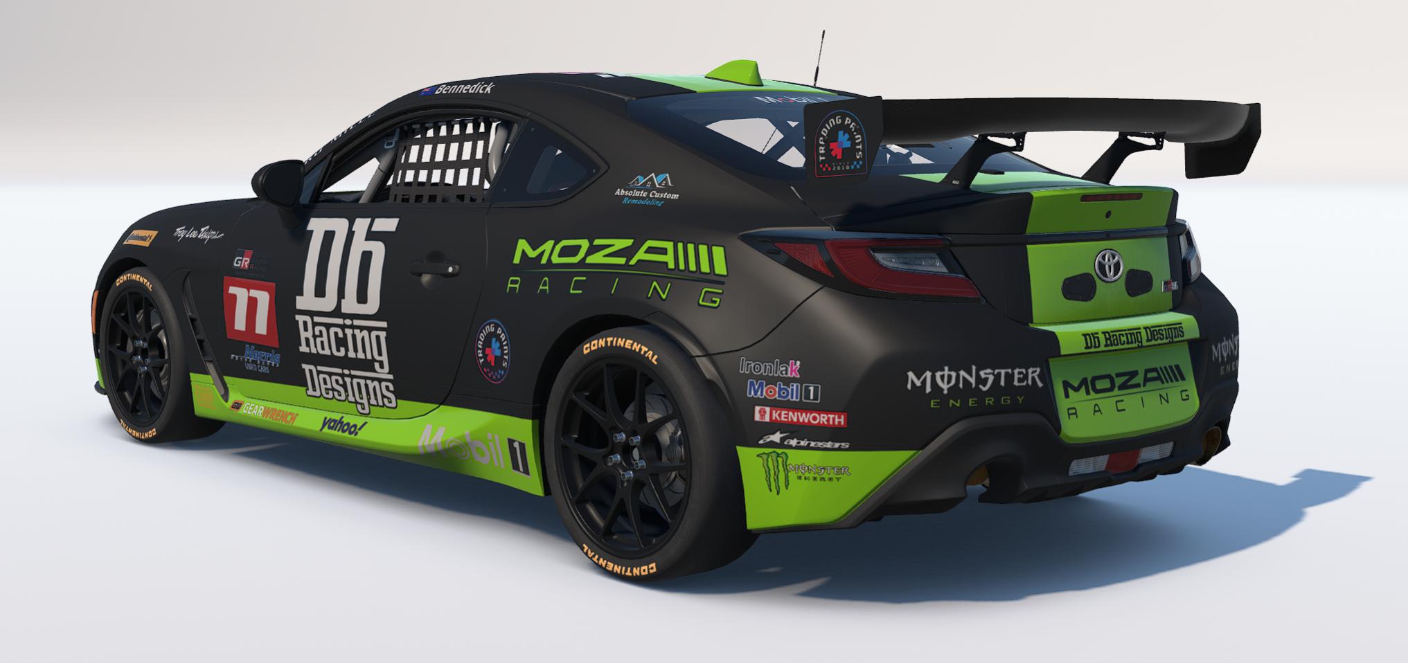 Preview of DB Racing Designs/MOZA Racing/Trading Paints Toyota GR86 Livery by Drew Bennedick