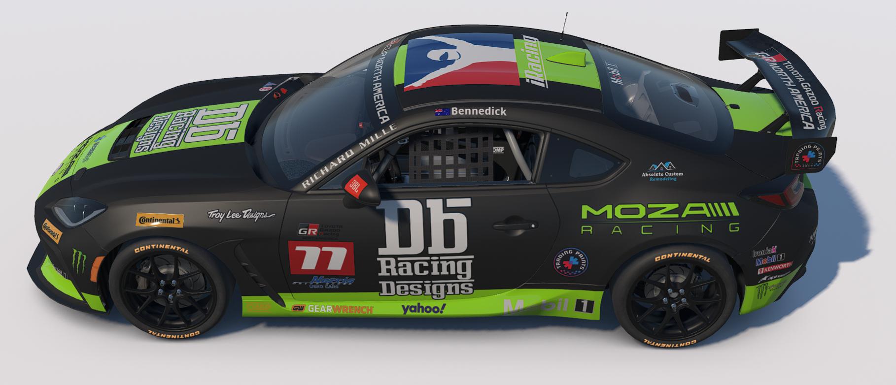 Preview of DB Racing Designs/MOZA Racing/Trading Paints Toyota GR86 Livery by Drew Bennedick