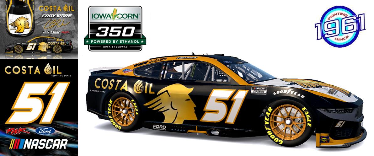 Preview of 2025 RWR # 51 Cody Ware / Costa Oil Ford Mustang Dark Horse at Iowa. by Micael Hagstrom