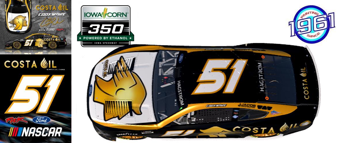 Preview of 2025 RWR # 51 Cody Ware / Costa Oil Ford Mustang Dark Horse at Iowa. by Micael Hagstrom