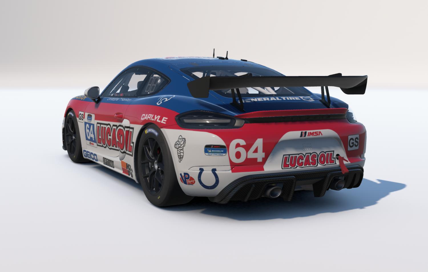 Preview of Concept Lucas Oil sponsored Porsche 718 Cayman - custom painted for Chris Hamilton by Keith Archer
