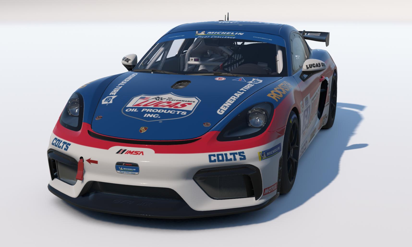 Preview of Concept Lucas Oil sponsored Porsche 718 Cayman - custom painted for Chris Hamilton by Keith Archer