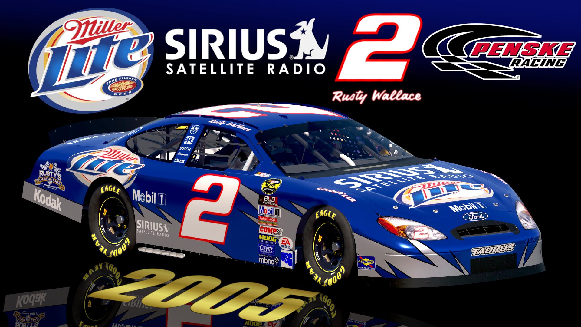 Preview of 2005 #2 Rusty Wallace Sirius Miller Lite (Ford) Sim Stamped Number by Christian Budd