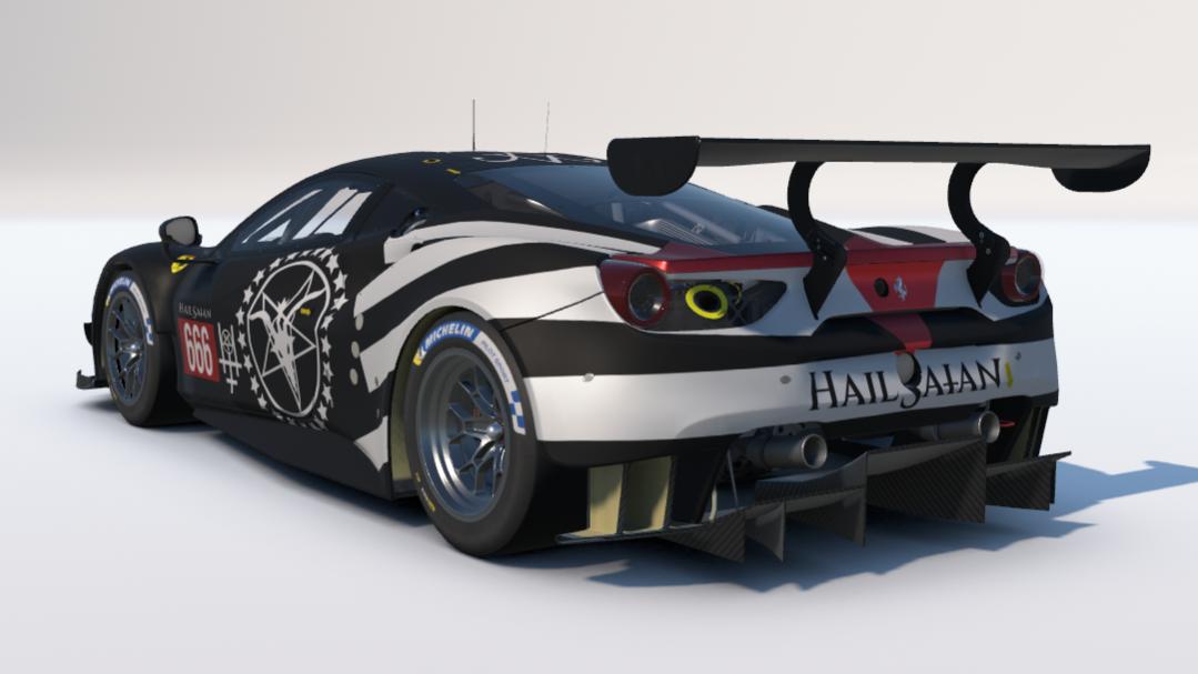 Preview of "HAIL SAtAN" Ferrari 488 GTE by Carson C.