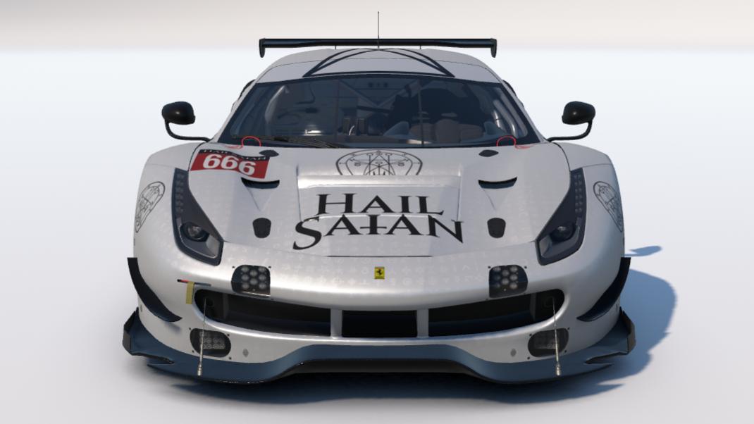 Preview of "HAIL SAtAN" WD Ferrari 488 GTE by Carson C.