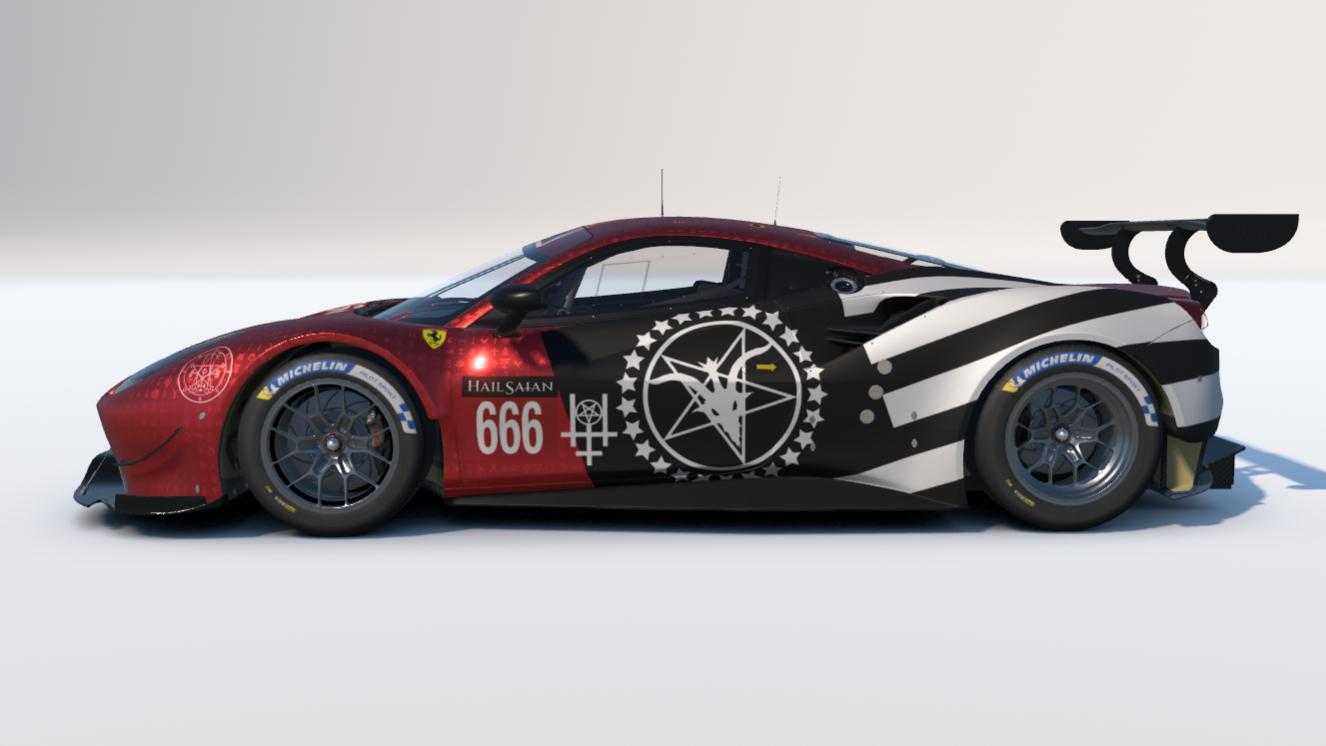Preview of "HAIL SAtAN" RD Ferrari 488 GTE by Carson C.