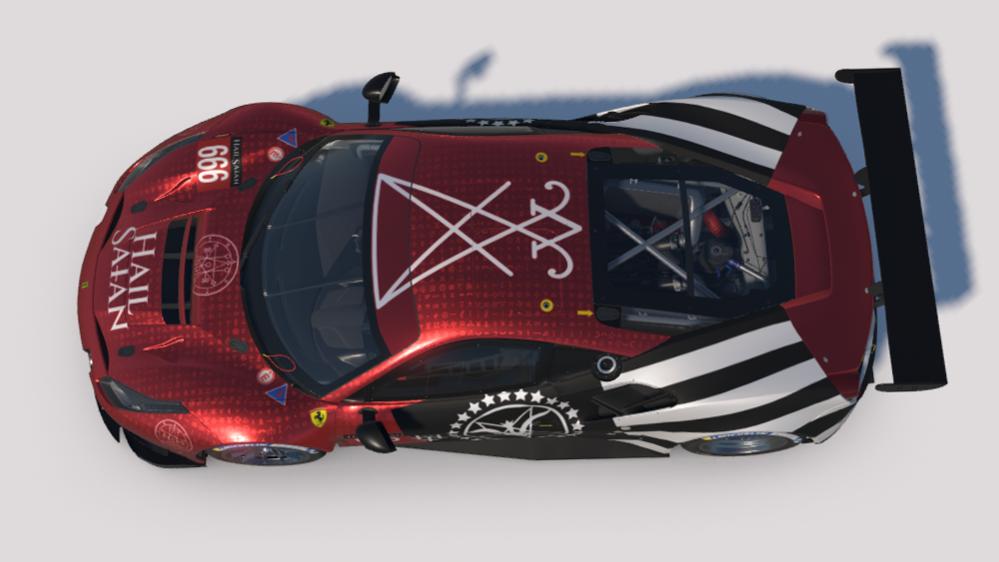 Preview of "HAIL SAtAN" RD Ferrari 488 GTE by Carson C.