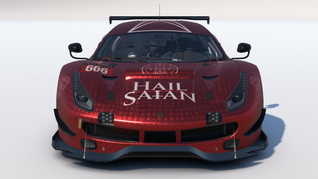 Preview of "HAIL SAtAN" RD Ferrari 488 GTE by Carson C.