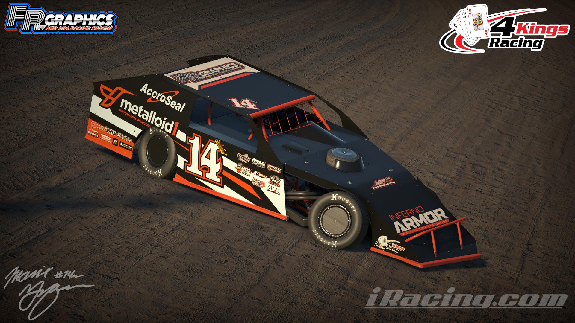 Preview of 4 Kings Racing 2025 iRacing UMP Modified 14 by Manix Furqueron