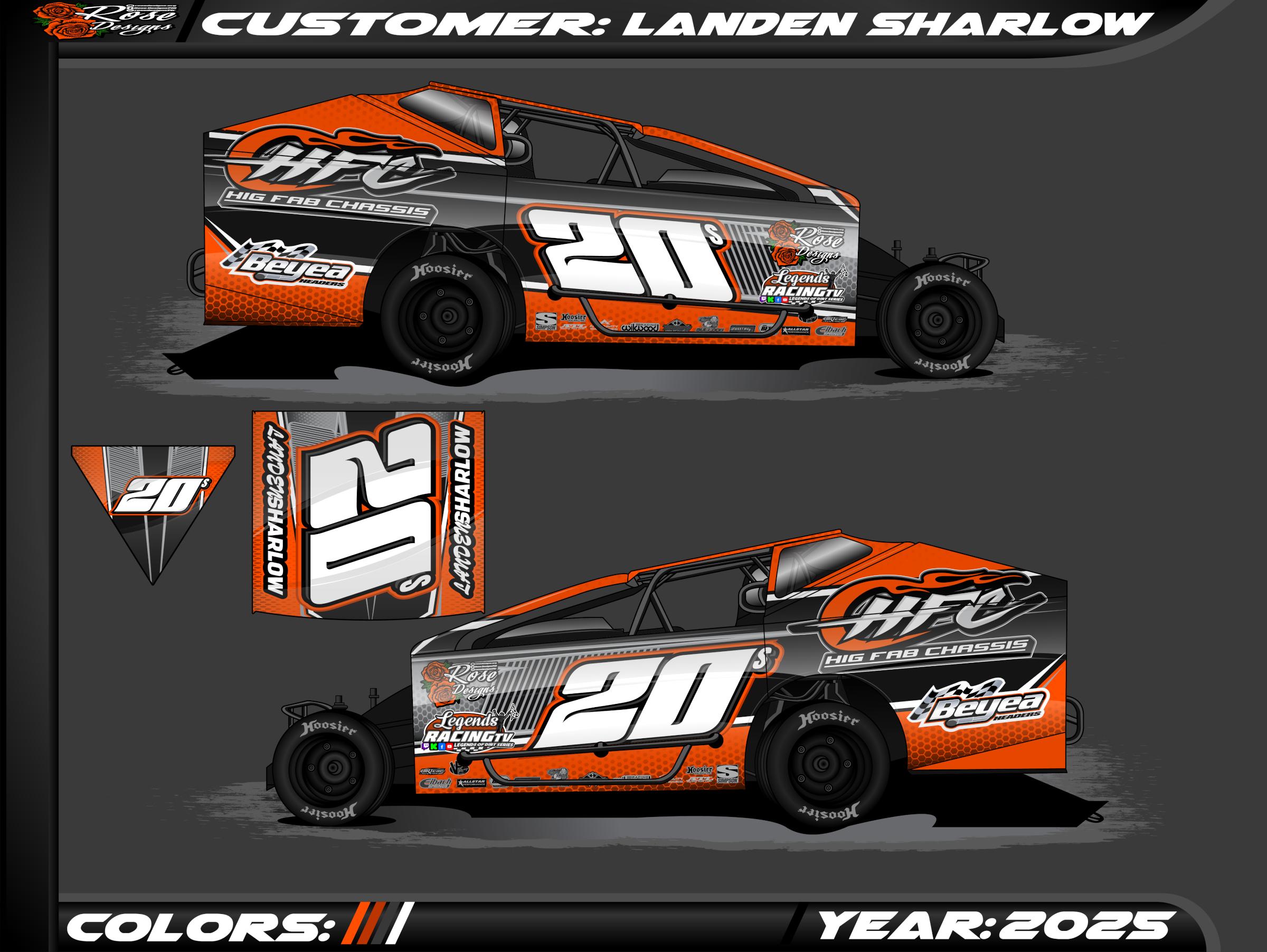 Preview of Landen Sharlows 2025s3 big block modified wrap by Mark R Rose