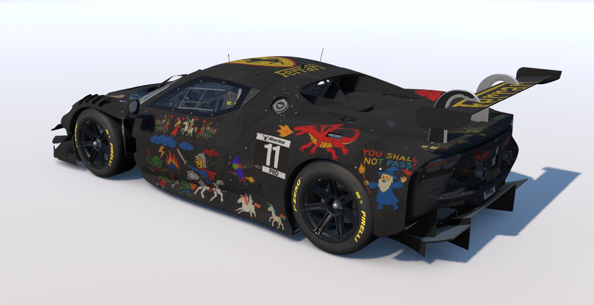 Preview of Ferrari 296 GT3 - Blackboard & Chalk by Dennis Van Der Meeren