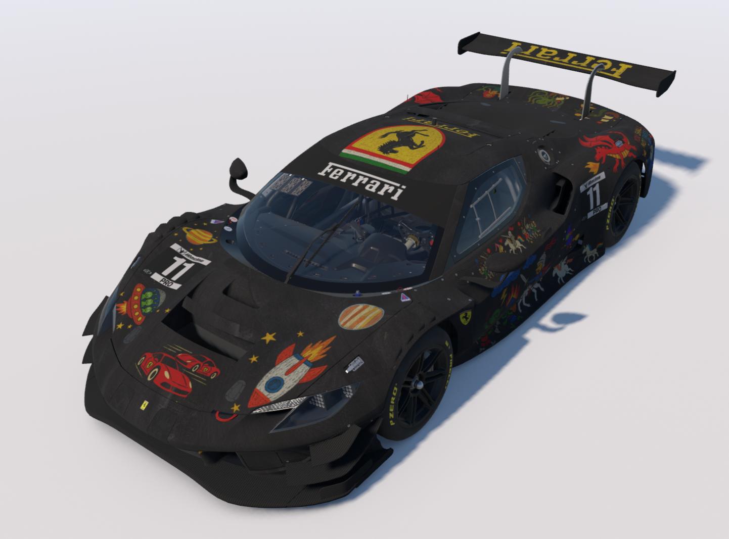Preview of Ferrari 296 GT3 - Blackboard & Chalk by Dennis Van Der Meeren