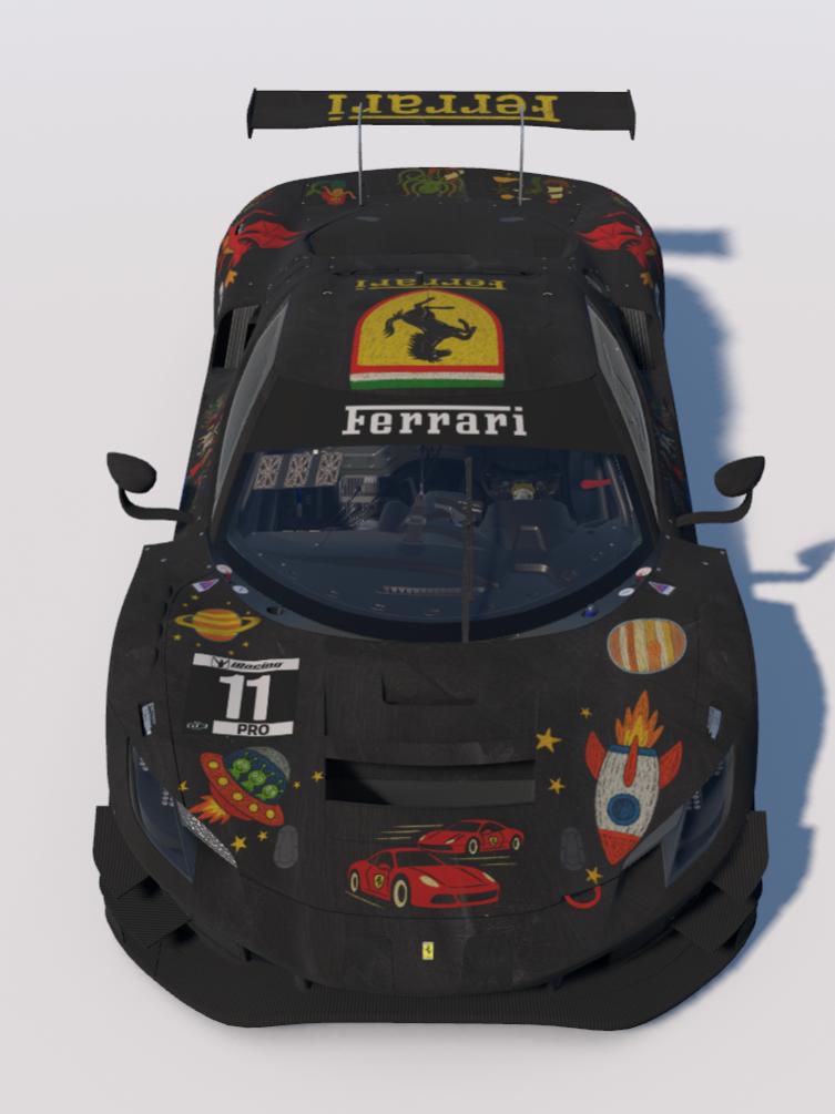 Preview of Ferrari 296 GT3 - Blackboard & Chalk by Dennis Van Der Meeren