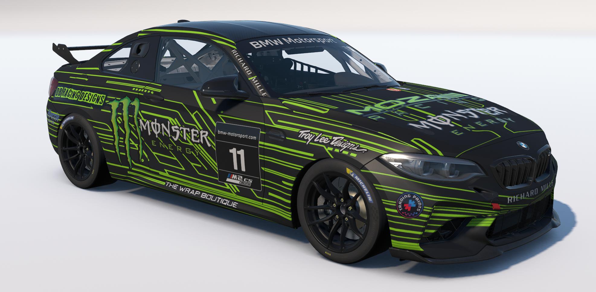 Preview of 2025 DB Racing Designs/MOZA Racing/Monster Energy BMW M2 CS Racing Livery by Drew Bennedick